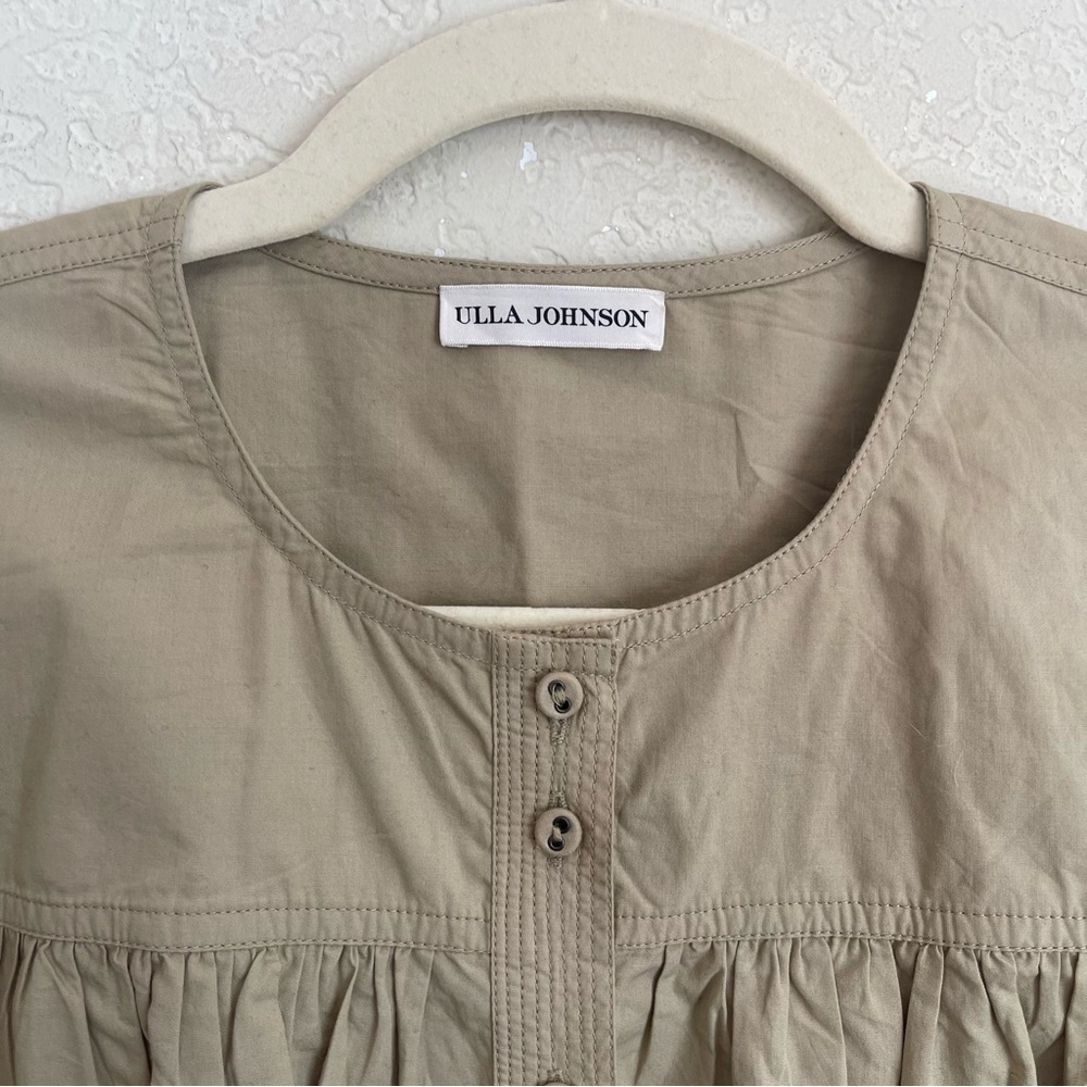 Ulla Johnson Minnie Blouse Dune Beige Puff Sleeve Top - Picture 3 of 6